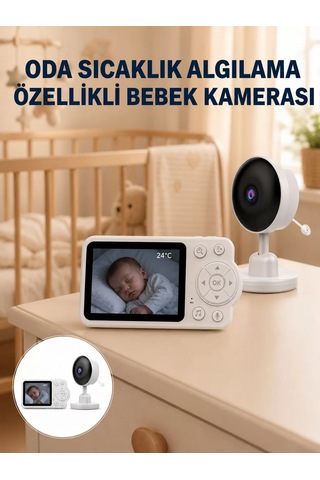 Northcity Sıcaklık Sensörlü Bebek Kamerası İki Yönlü Ses - Gece Görüşlü Yeni Nesil Güvenli İzleme