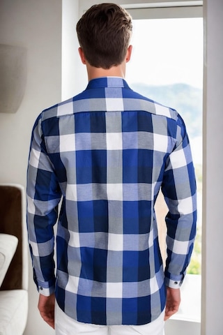 G962 Dewberry Erkek Gömlek-lacivert-mavi Lacivert-mavi