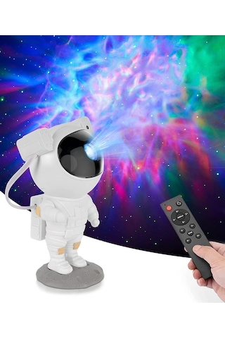 Noas LW-6 Galaxy Astronot Uzaktan Kumandalı ve Zamanlayıcılı Led Projektör Masa Lambası