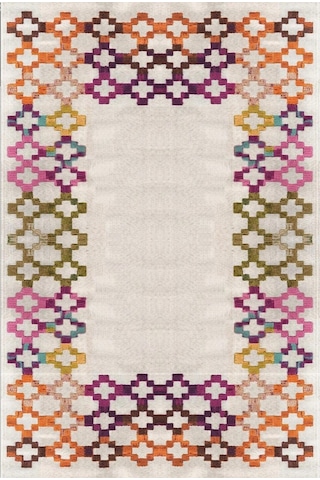 STY Home Renkli Kaymaz Tabanlı Halı Yıkanabilir Halı