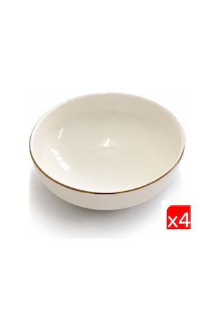 Tabak Evi Porselen Sofia Altın Yaldızlı Kase 13,5cm 380cc 4 Lü Çok renkli