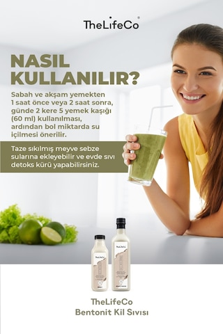 Thelifeco Bentonit Kili Sıvı Takviye Edici Gıda 500 ML