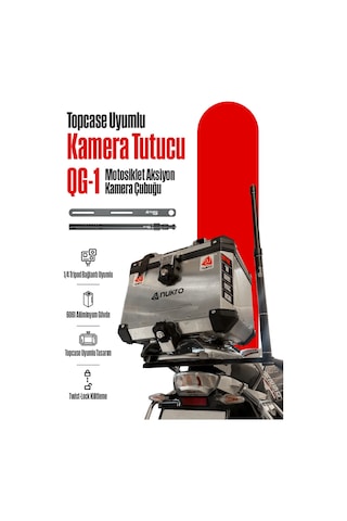 Motosiklet Aksiyon Kamera Çubuğu Topcase Sistemi İle Uyumlu