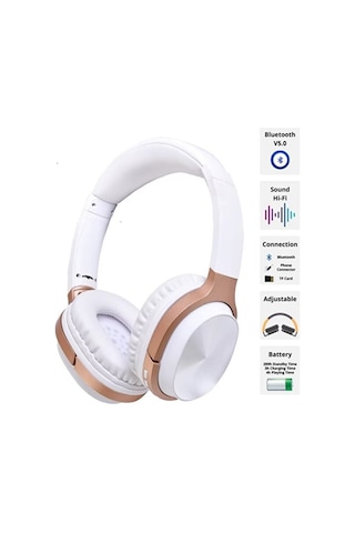 Hz-bt830 Bluetooth Kulaklık Hafıza Kartı Ve Aux Girişli Fm Radyolu Şarjlı Kulaküstü Kablosuz Kulaklık Super Bass
