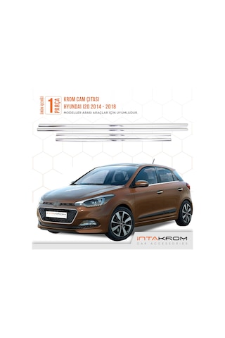 intakrom Hyundai İ20 Krom Cam Çıtası 4 Parça 2014-2018