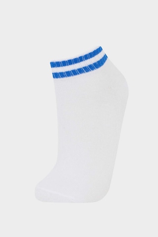 Defacto Erkek Çocuk 5li Pamuklu Patik Çorap F4704a8nswt1 Beyaz