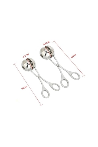 Köfte Makinesi Klip Balık Topu Pirinç Topu Yapma Kalıp Paslanmaz Gümüş