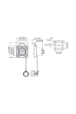 Bd-20-j04sx-03-406a 4-pin Su Geçirmez Konnektör - Dişi