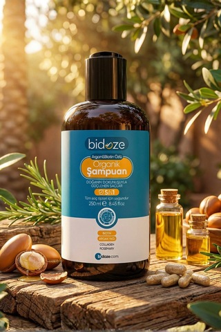 Bidoze Argan & Biotin Özlü Organik Şampuan 250 ML