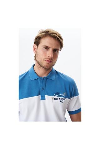 AR-MA Arma Erkek Regular Fit % 100 Pamuk Pike Polo Yaka Tişört Y29374355302 Mavi