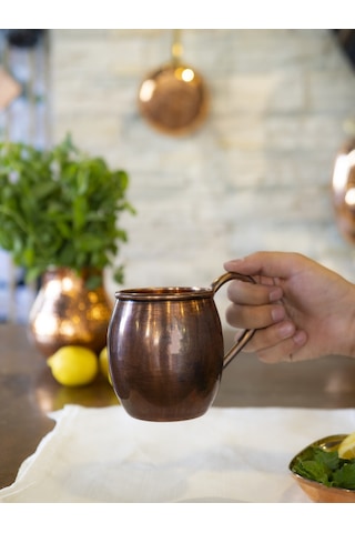 Bakır Kalaysız Tombul Kupa Oksitli Renk 2'li