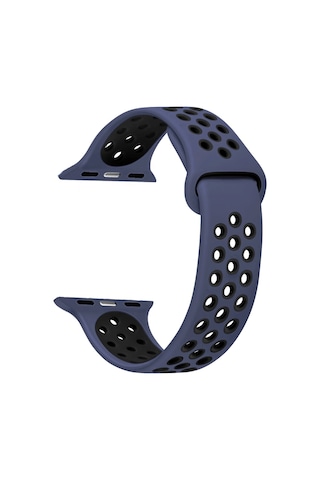 Microsonic Apple Uyumlu Watch 6 44Mm Sport Band Kordon Lacivert Siyah