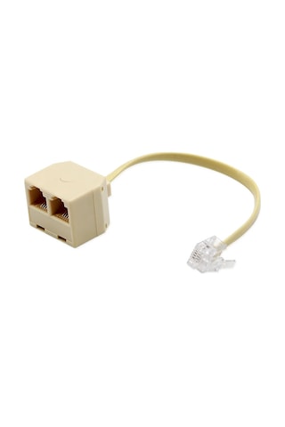 Rj11 2in1 Spitter Rj11 Telefon Hat Çoklayıcı Splitter 1 Giriş 2 Çıkış