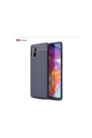 Samsung Uyumlu Galaxy A71 Kamera Korumali Deri Görünümlü Silikon Kilif 402642257