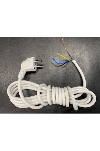 Fişli Topraklı Uzatma Kablosu Tam Bakır 3x1mm 2 metre