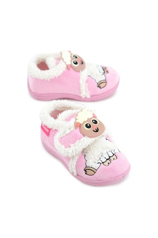 Gezer Unisex Çocuk Bebe Cırtlı Ayarlanabilir Günlük Okul Kreş Panduf Ayakkabı Pembe