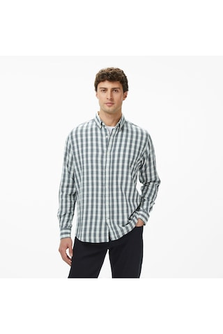 Nautica Erkek Yeşil Kareli Classic Fit Gömlek Desenli W57417t Yeşil