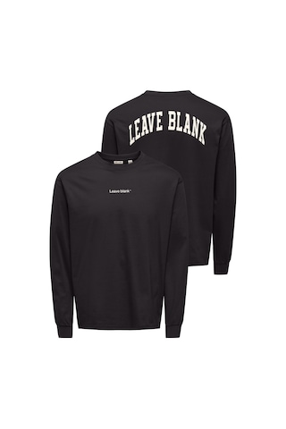 Only & Sons Onsfred Life Rlx Ls Varsity Tee Erkek Sweatshirt 22039026 Siyah