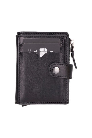 Rodos Hakiki Deri, El Yapımı, Pop-up Kartlık Cüzdan, Parlak Siyah