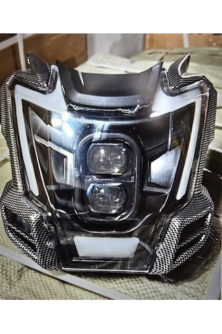 3 Tekerlekli Elektrikli Kasalı Motor Ön Far Ledli 00