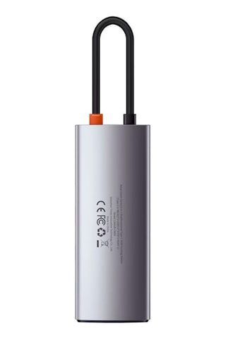 Baseus Metal Gleam 5In1 Multifonksiyonel Type-C Hub Adaptör Dock-Gri (551581989)