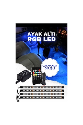Çakmaklık Girişli Rgb Ayak Altı Led Sese Duyarlı Led Müziğe Duyarlı 12 Led