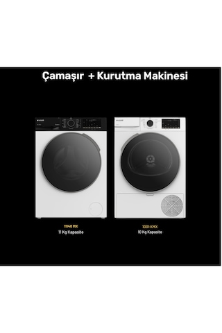 Arçelik 11140 MX Çamaşır Makinesi - 1001 KMX Kurutma Makinesi
