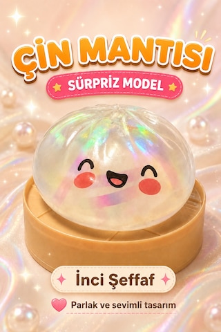 Orijinal Simli Çin Mantısı Squishy Oyuncak Sağlığa Uygun Yıkanabilir Yumuşak Oyuncak Sürpriz Renk Çok Renkli