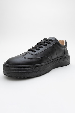 Luvishoes Luvi Shoes Fiore Siyah Cilt Hakiki Deri Kadın Spor Ayakkabı Siyah