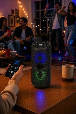 Premium Bluetooth Hoparlör Gts-1557 Siyah Parti Aleti Kablosuz Alet Ses Cihazı