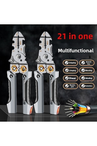 Konesam Elektrikçi Profesyonel Aleti: Test Fonksiyonlu Multifonksiyonel Tel Soyucu, Kesici Ve Press Aracı
