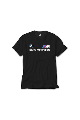 BMW Logo M Power Motorsport Siyah Tişört Siyah