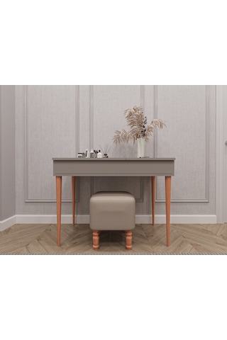 Asra Trend %100 Mdflam Aynalı Makyaj Masası Mam-01 Kül Gri Gri