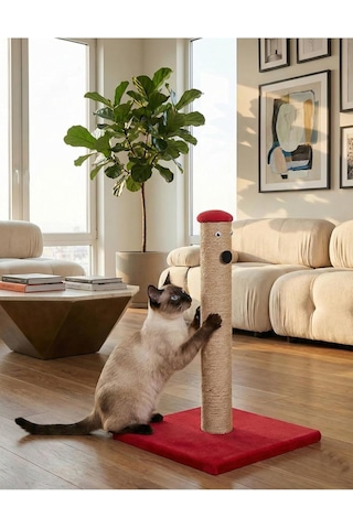 Kedi Tırmalama Tahtası 42cm, Kırmızı