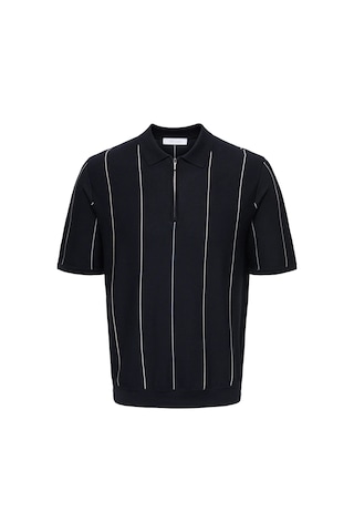 Only & Sons Erkek Yarım Fermuarlı Kısa Kollu Lacivert Kazak - 22037067 Lacivert