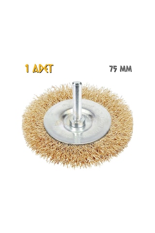 Sgs Pimli Çelik Tel Fırça - Saçaklı Dairesel - 75 Mm. - 1 Adet