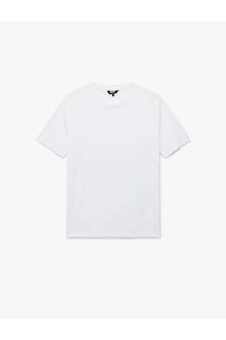 Koton Regular Fit Kısa Kollu Bisiklet Yaka Basic Pamuklu Tişört Beyaz 6sam10005mk Beyaz