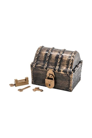 Pazly Sandığı Oyuncak Korsan Homyl Hazine Çocuklar Bronz Antik Cx