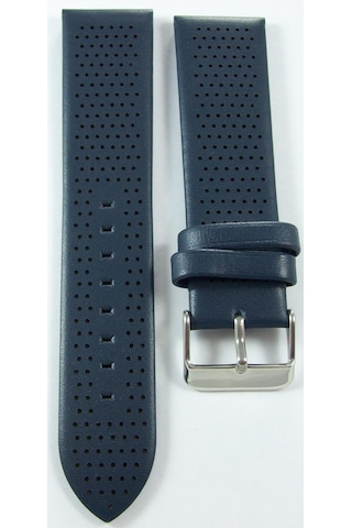 Bizon Lacivert 22mm Deri Saat Kordonu Kayışı Armani Model