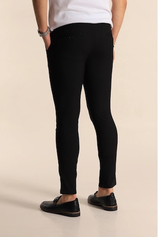 Classics Men Erkek Siyah Renk Düz Kesim Kaliteli Esnek Likralı Bilek Boy Kumaş Pantolon-7104 Siyah