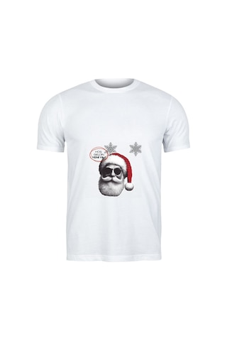 Hoş Geldin Yeni Yıl Tasarımlı Tişört Yılbaşı Temalı Kişiye Özel Hediye Tişört Beyaz