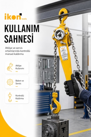 3 Ton 1.5 M Hubzug Zincirli Çektirme Manuel Kaldırma Caraskal Mandallı Kanca