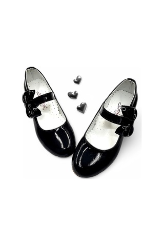 Beebron Ortopedik Topuklu Abiye Kız Çocuk Ayakkabı Glossy Series Abiayk2401 Rugan Siyah Rugan Siyah