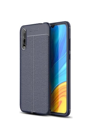 Huawei P Smart Deri Desenli Kamera Korumali Silikon 245725500 - Renk / Lacivert