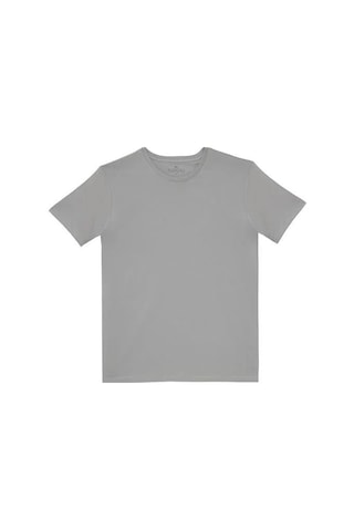 Tudors Unisex 5'li Paket Beyaz-gri-füme-mavi-taş Slim Fit Dar Kesim %100 Pamuk Bisiklet Yaka Tişört-35303 Multi