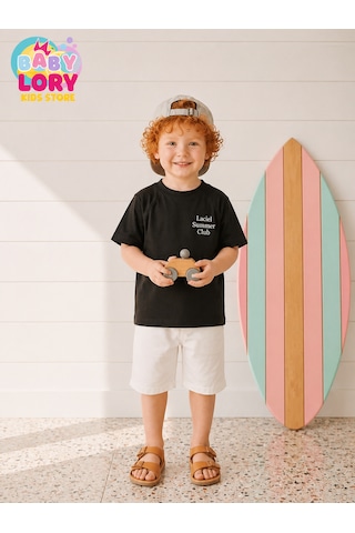 Baby Lory Kids Store Laciel Summer Club Tshirt SiYAH