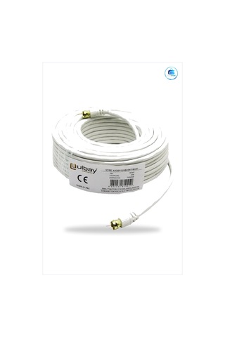 Uydu Anten Kablosu 25 Metre Beyaz Koaksiyel Uzatıcı Kablo Rg6u Tv