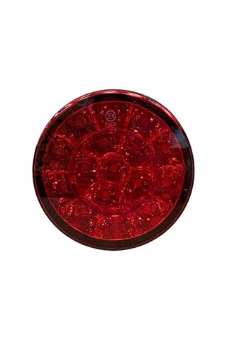 24v Park-stop Lambası Yuvarlak Ledli Kırmızı 98 Mm