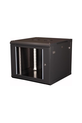 - 9u 19\" Duvar Tipi Rack Kabinet Genişlik: 600 Mm Derinlik: 600 Mm Siyah