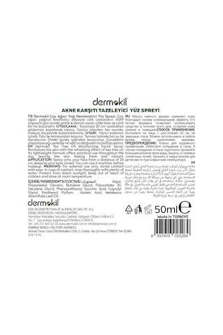 Dermokil Çay Ağacı Akne Karşıtı Yüz Spreyi 50 Ml